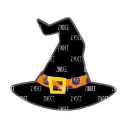 Witch Hat – Mini Acrylic Charm Blank (1.5") | Optional Sticker or UV DTF