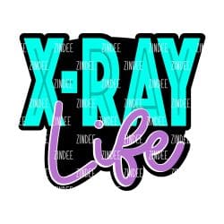 X-Ray Life – Acrylic Badge Reel Blank (2") No Hole | Optional Sticker or UV DTF