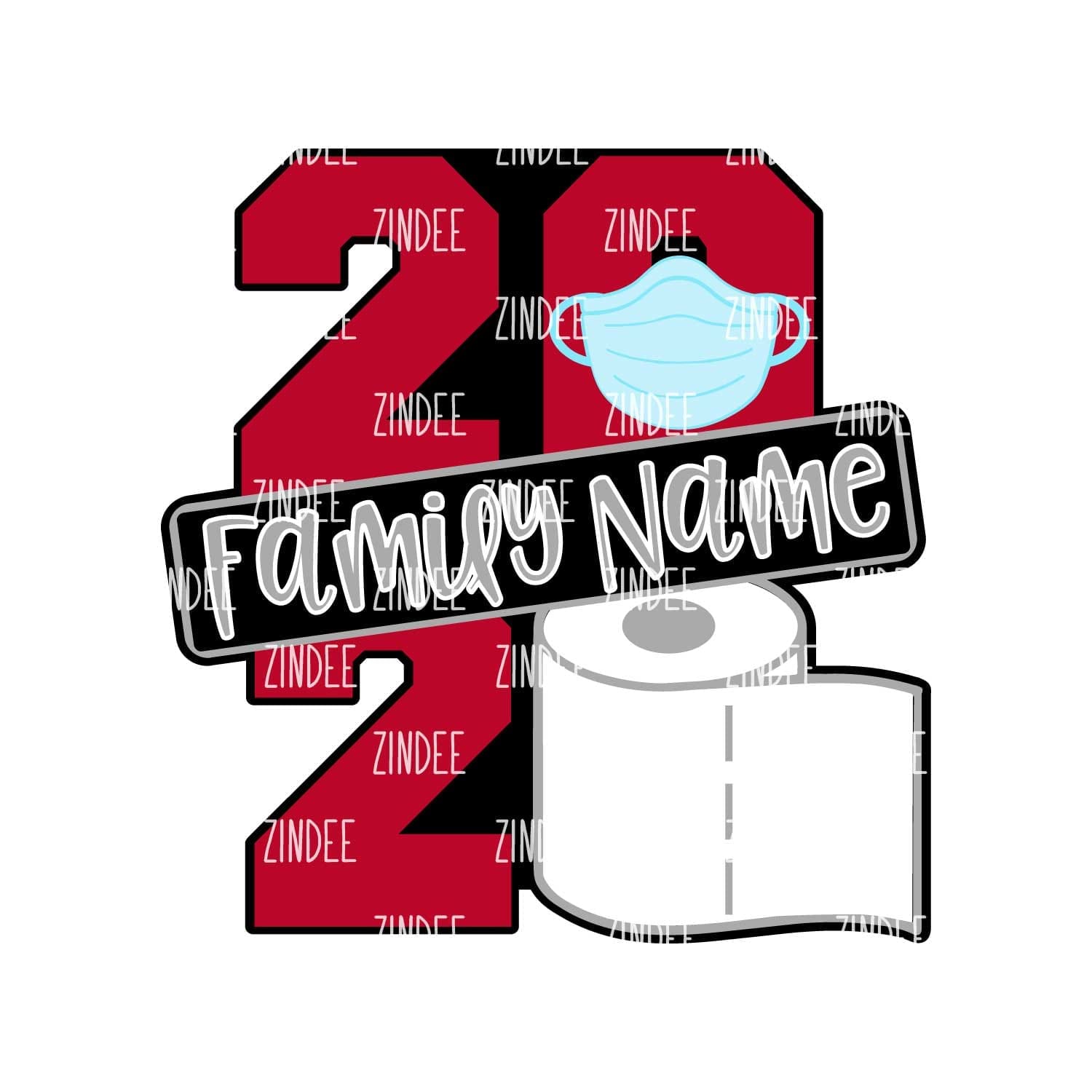 Year 2020 Ornament acrylic blank (5 inch) - Image 2