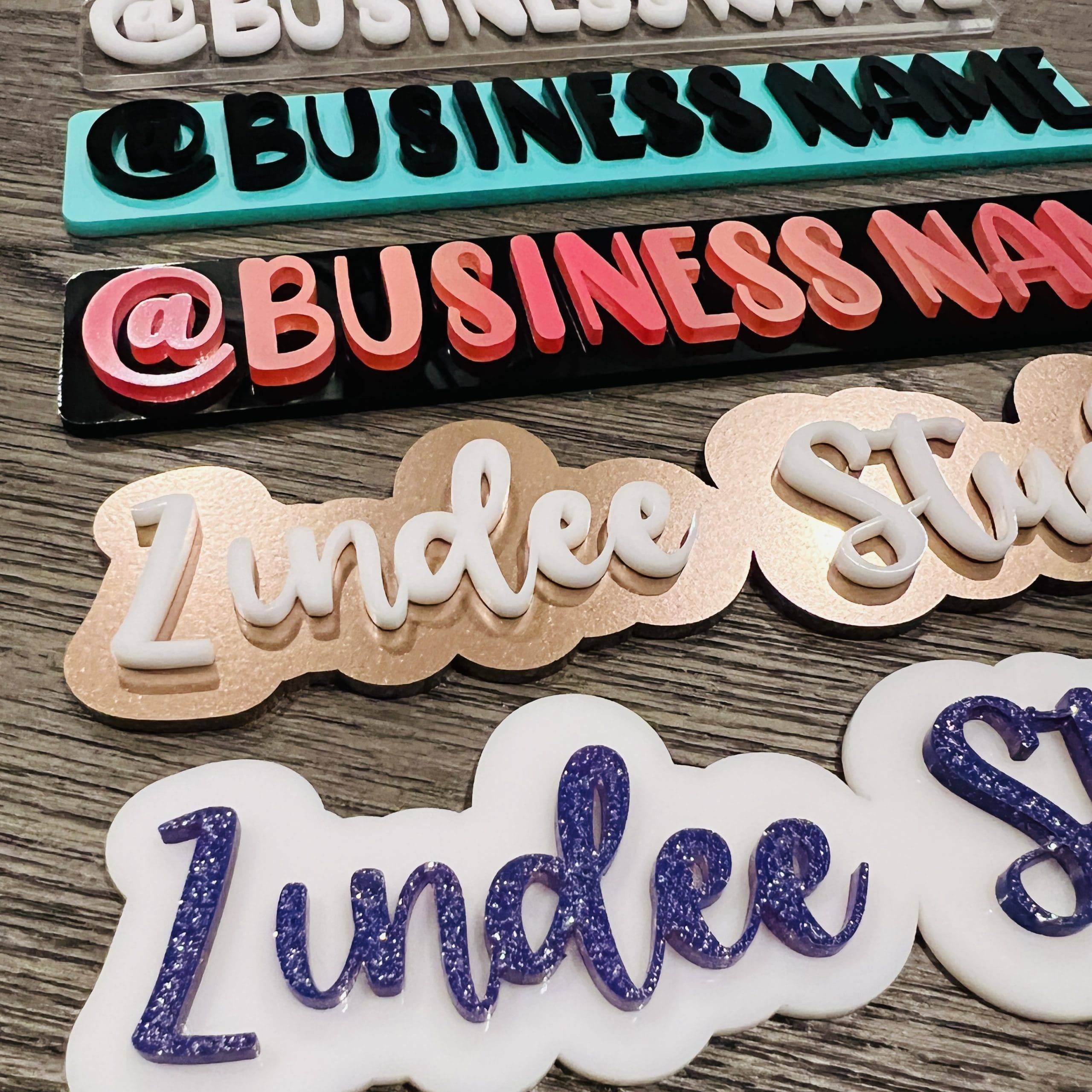 Acrylic Watermark 3D Script Bubble Style (acrylic sign) - Image 5
