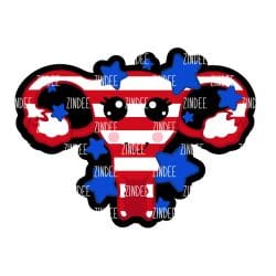American Uterus – Acrylic Keychain Blank (3") | Optional Sticker or UV DTF