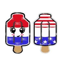 American Ice Pop – Acrylic Keychain Blank (3") | Optional Sticker or UV DTF