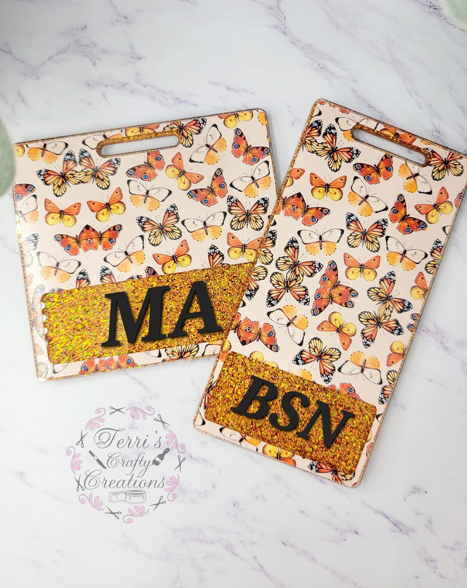 Butterflies Orange (digital paper) - Image 2