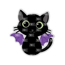 Bat Cat – Acrylic Keychain Blank (3") | Optional Sticker or UV DTF