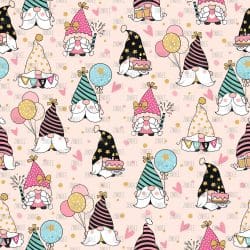 Gnomes Birthday seamless (vinyl)