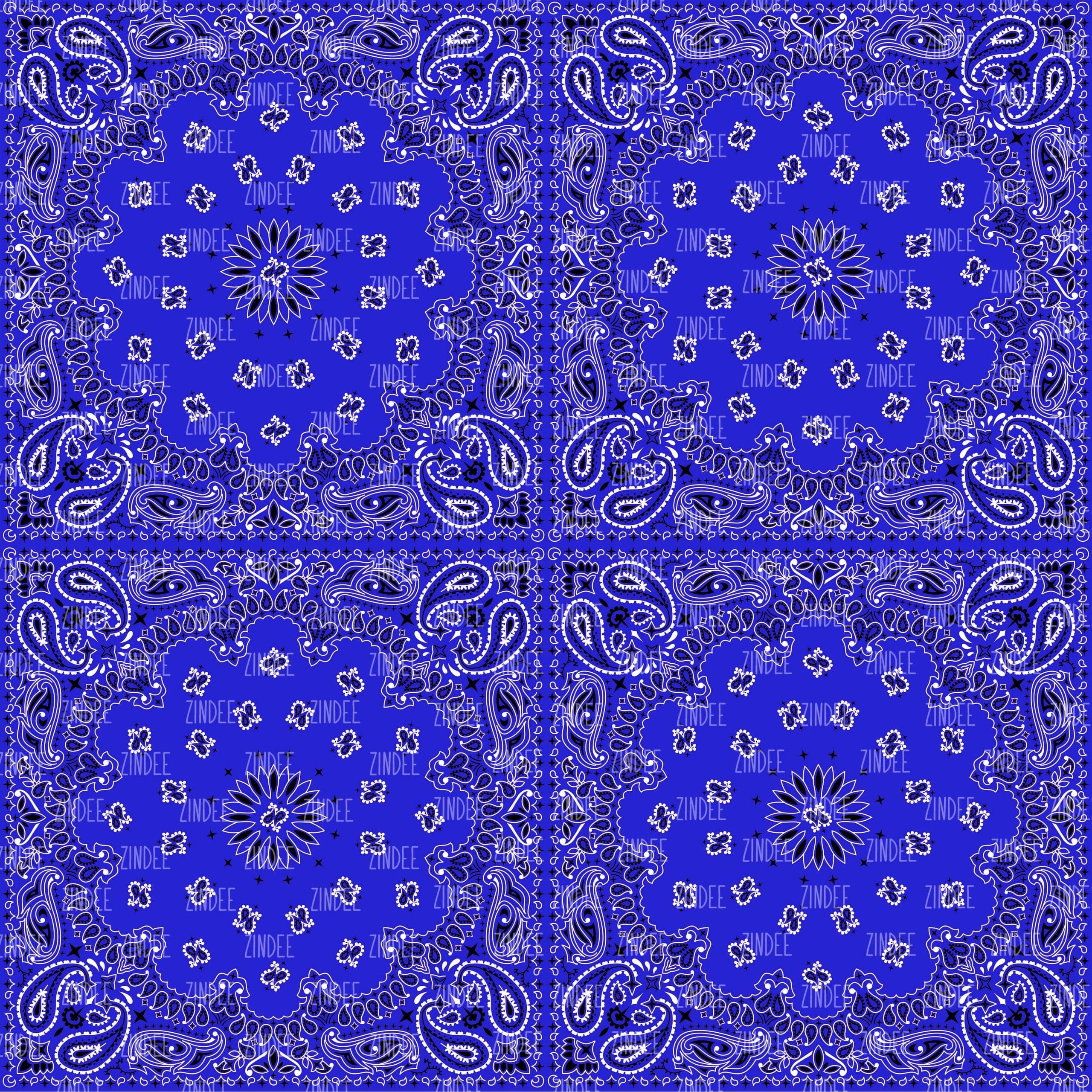 Blue Bandana seamless (digital paper)