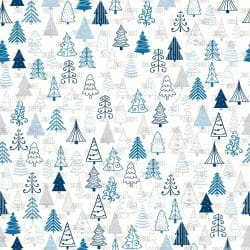 Blue Christmas Trees seamless (digital paper)