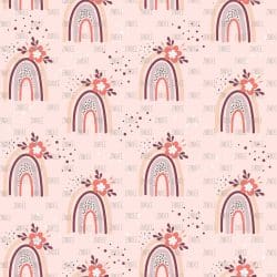 Boho Floral Rainbow Peach (vinyl)