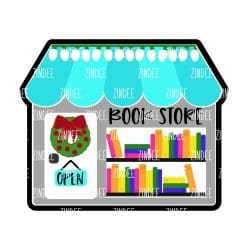 Bookstore – Acrylic Keychain Blank (2.5") | Optional Sticker or UV DTF