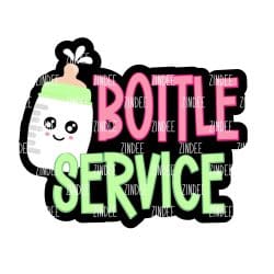 Bottle Service – Acrylic Keychain Blank (2.5") | Optional Sticker or UV DTF