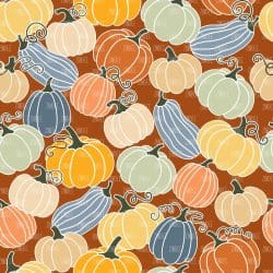 Burnt Orange Fall Pumpkins seamless (digital paper)