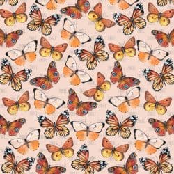 Butterflies Orange (digital paper)
