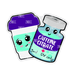 Caffeine Medicine – Acrylic Badge Reel Blank (2") No Hole | Optional Sticker or UV DTF