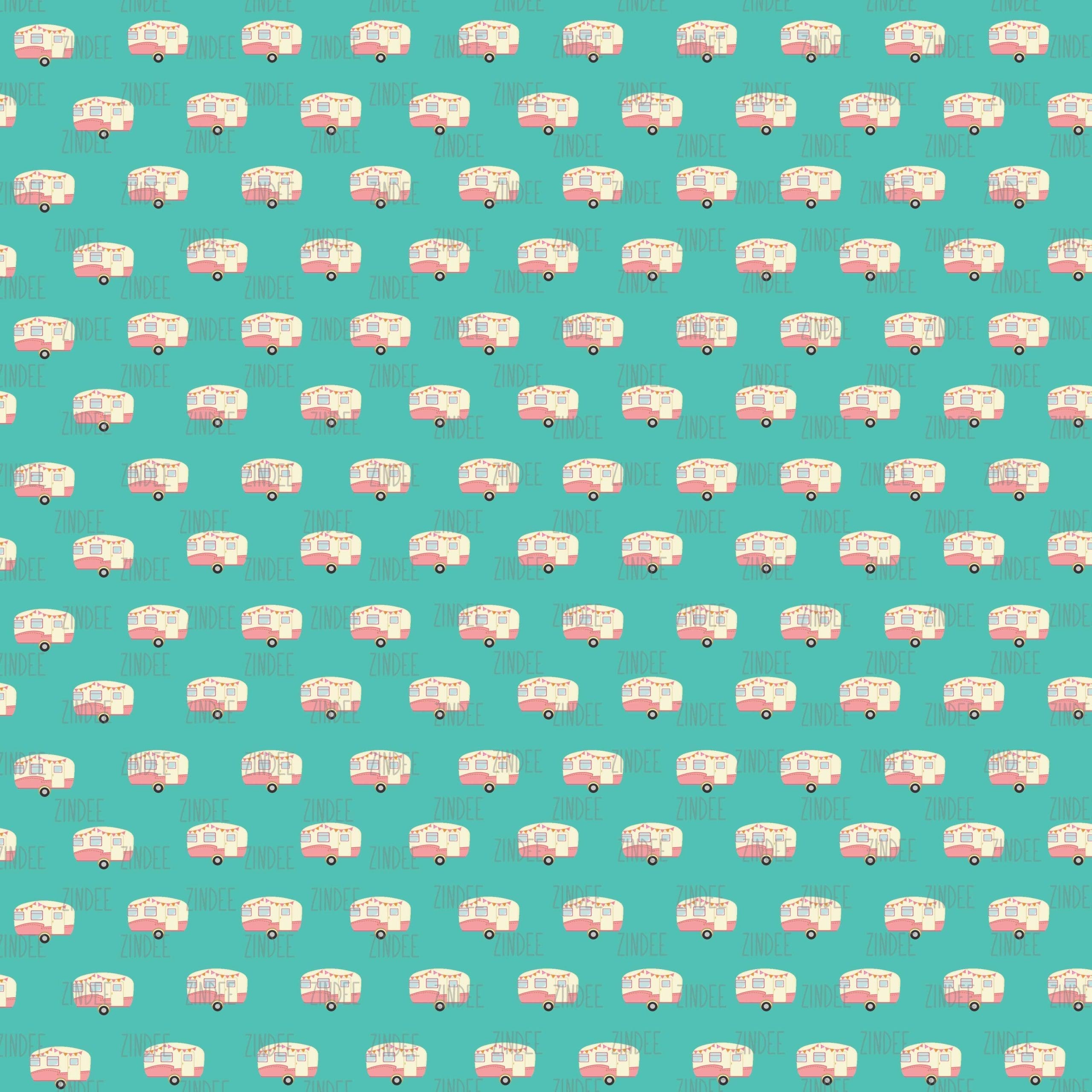 Camper Retro Teal (vinyl)