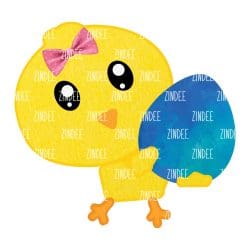 Chick with Egg Sublimation Transfer