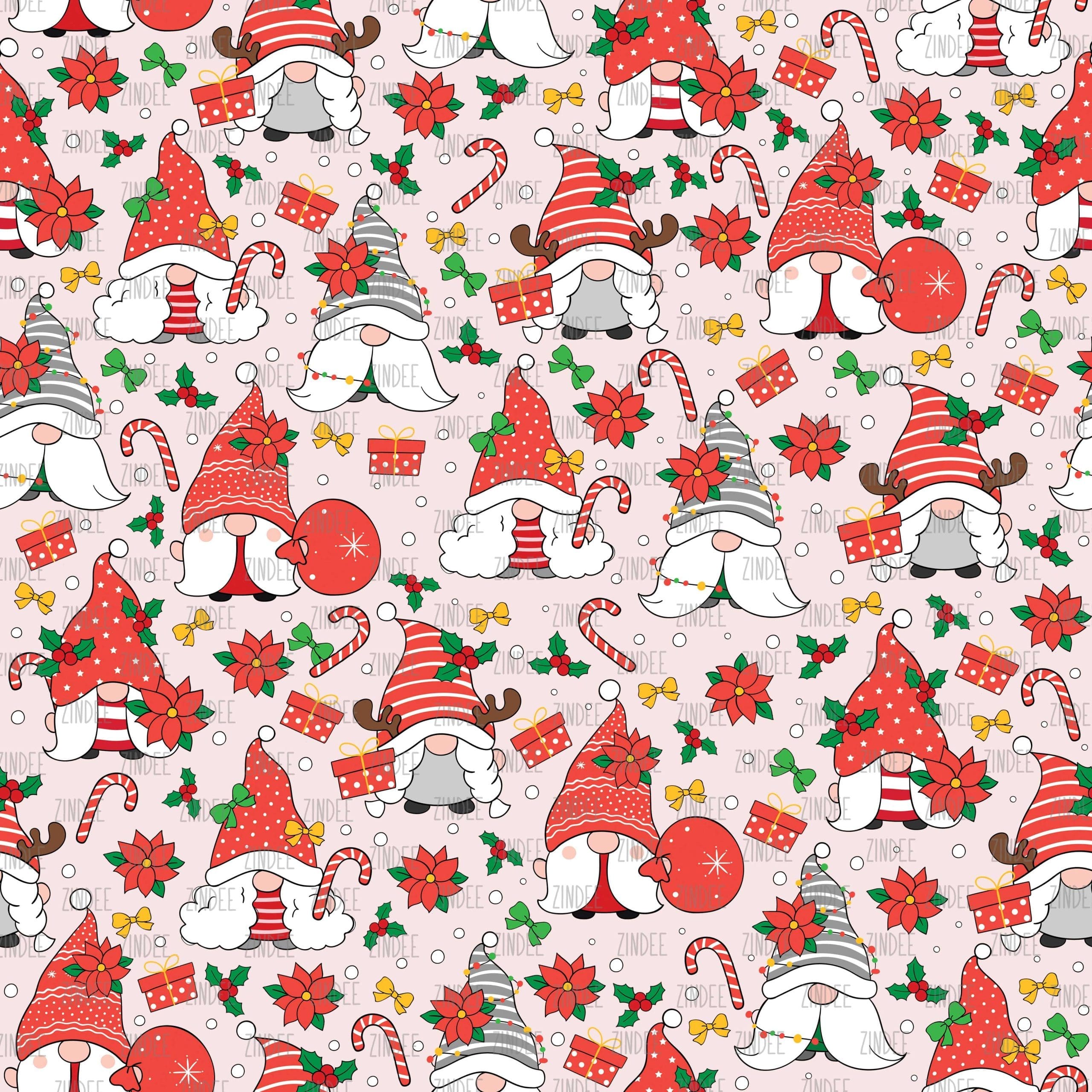 Gnomes Christmas seamless (digital paper)