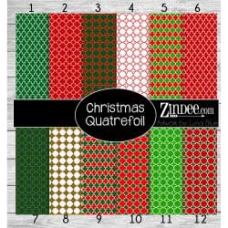Christmas Quatrefoil (vinyl)