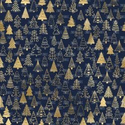 Christmas Trees Gold And Blue seamless (digital paper)