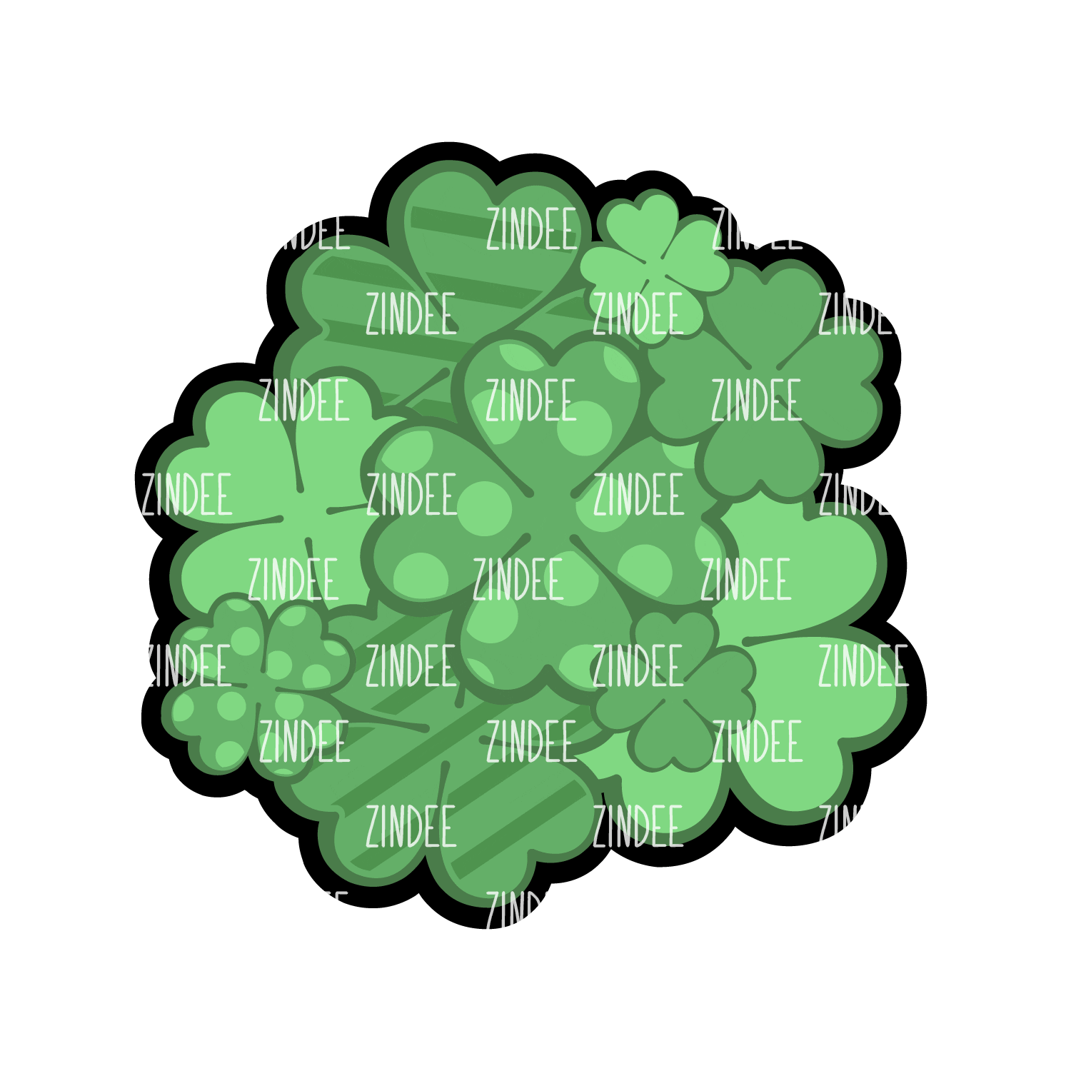 Clover Patch – Acrylic Keychain Blank (3") | Optional Sticker or UV DTF