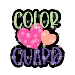 Color Guard Heart – Acrylic Keychain Blank (3") | Optional Sticker or UV DTF