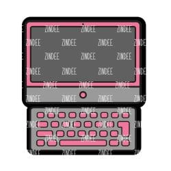 Computer and Keyboard – Acrylic Badge Reel Blank (2") No Hole | Optional Sticker or UV DTF