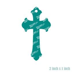 Cross Charm acrylic blank (2 inch) 1 hole 10 pack
