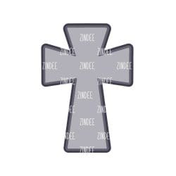 Cross (Version 2) – Mini Acrylic Charm Blank (1.5") | Optional Sticker or UV DTF