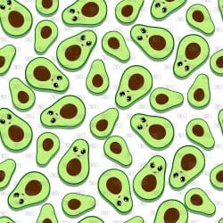Cute Avocados seamless (digital paper)