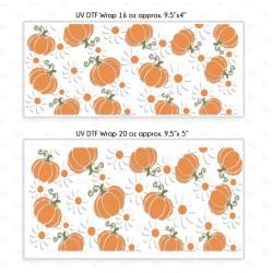 Alternative view of Daisy Pumpkins UV DTF Glass Can Wrap