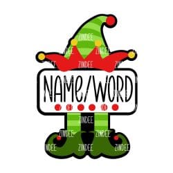Elf Tag – Mini Acrylic Charm Blank (1.5") | Optional Sticker or UV DTF