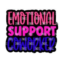 Emotional Support Coworker – Acrylic Badge Reel Blank (2") No Hole | Optional Sticker or UV DTF