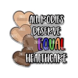 Equal Healthcare Hearts – Mini Acrylic Charm Blank (1.5") | Optional Sticker or UV DTF