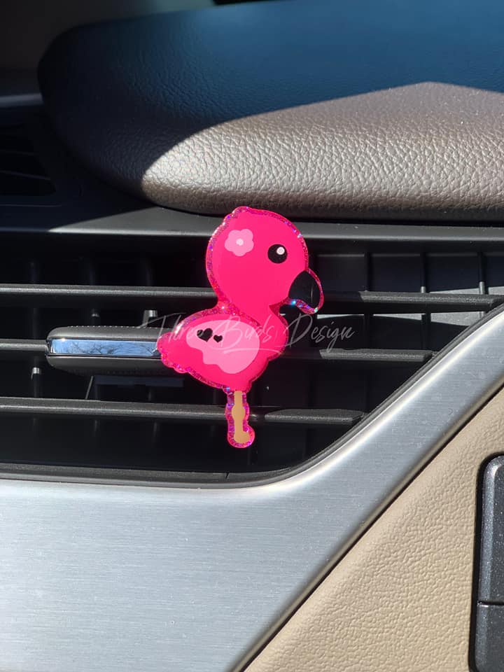 Flamingo Baby – Acrylic Badge Reel Blank (2") No Hole | Optional Sticker or UV DTF - Image 3
