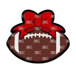 Football Bow – Acrylic Keychain Blank (3") | Optional Sticker or UV DTF