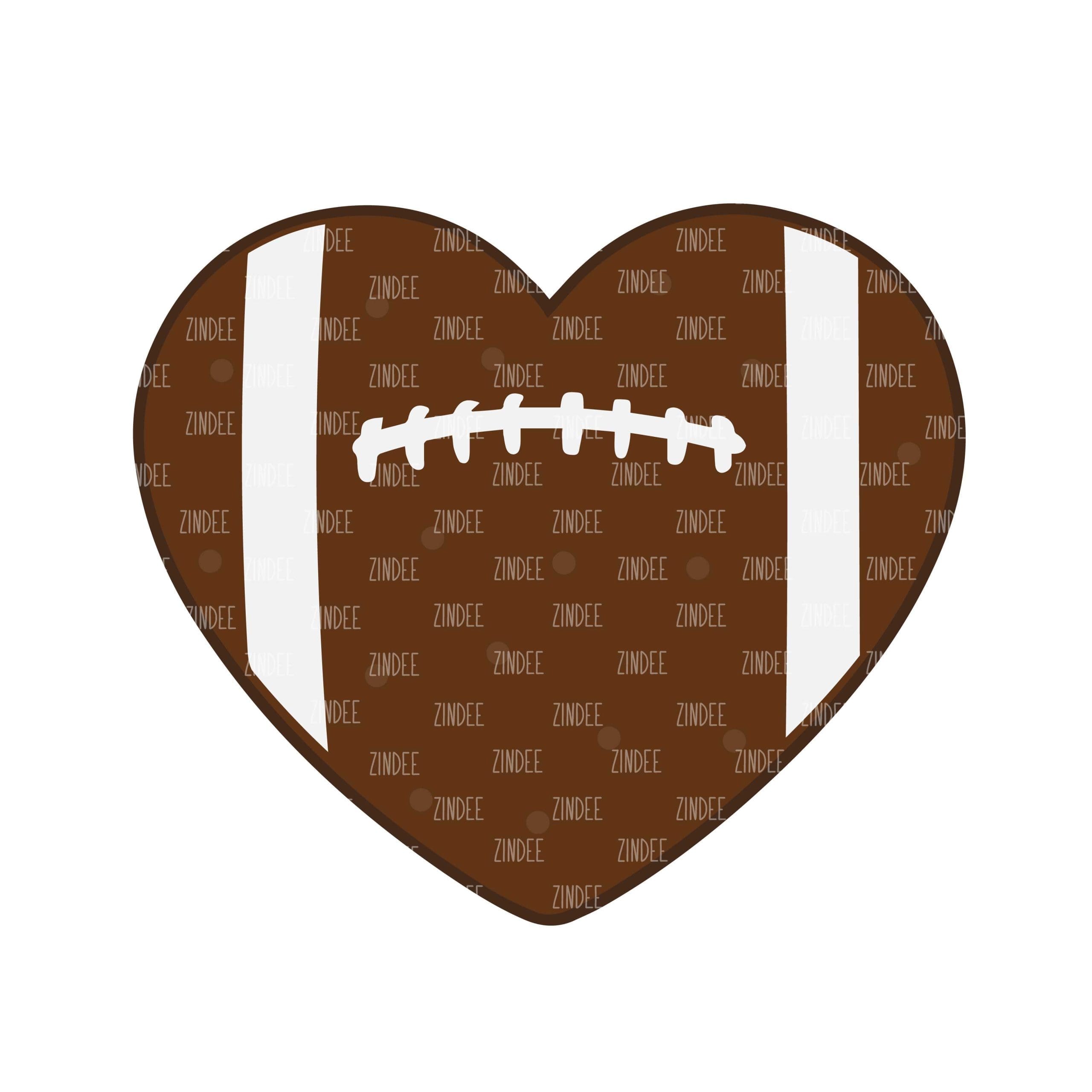 Football Heart SVG (Fits Heart Acrylic Blanks)