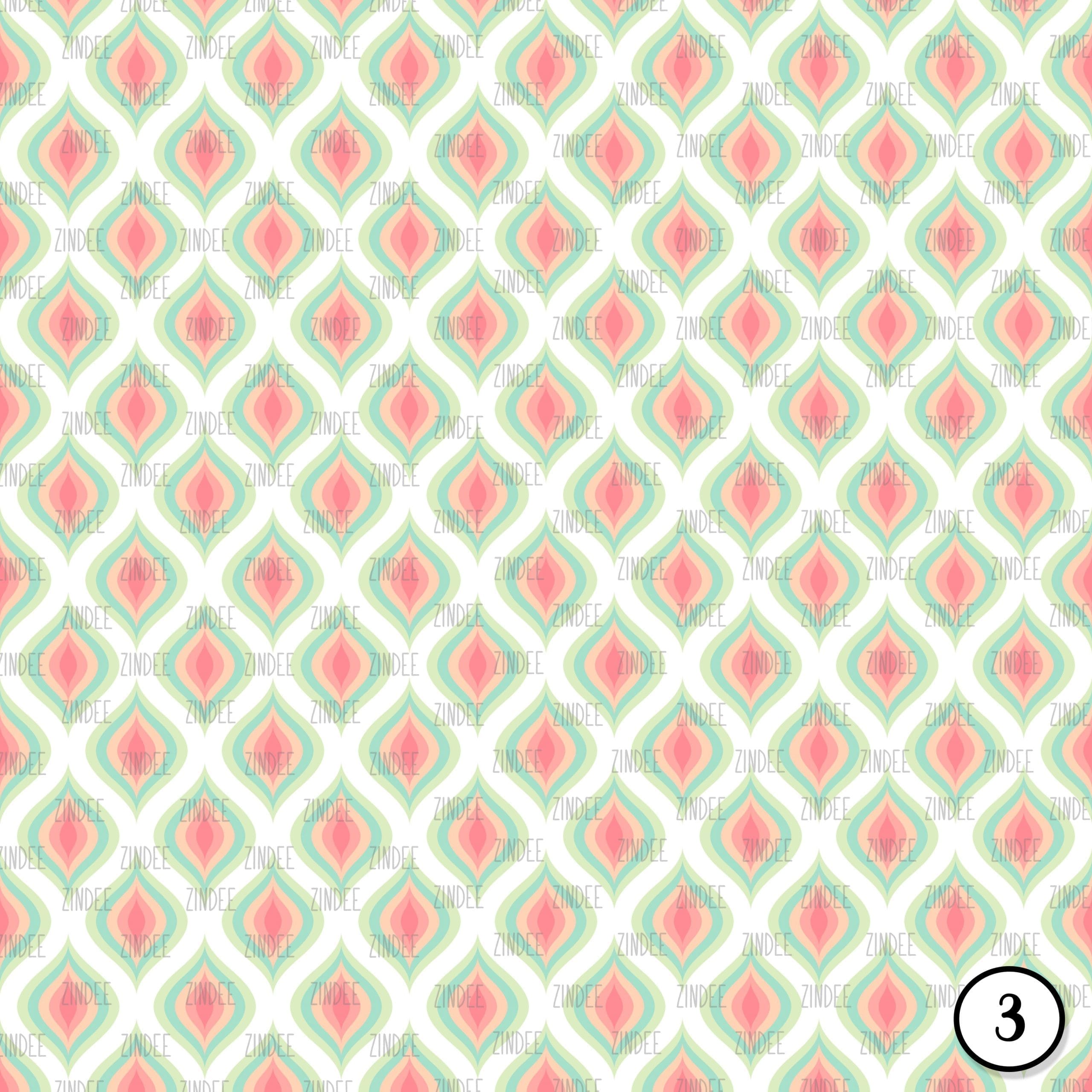 Geometric Peachy Mint Vinyl (vinyl) - Image 4