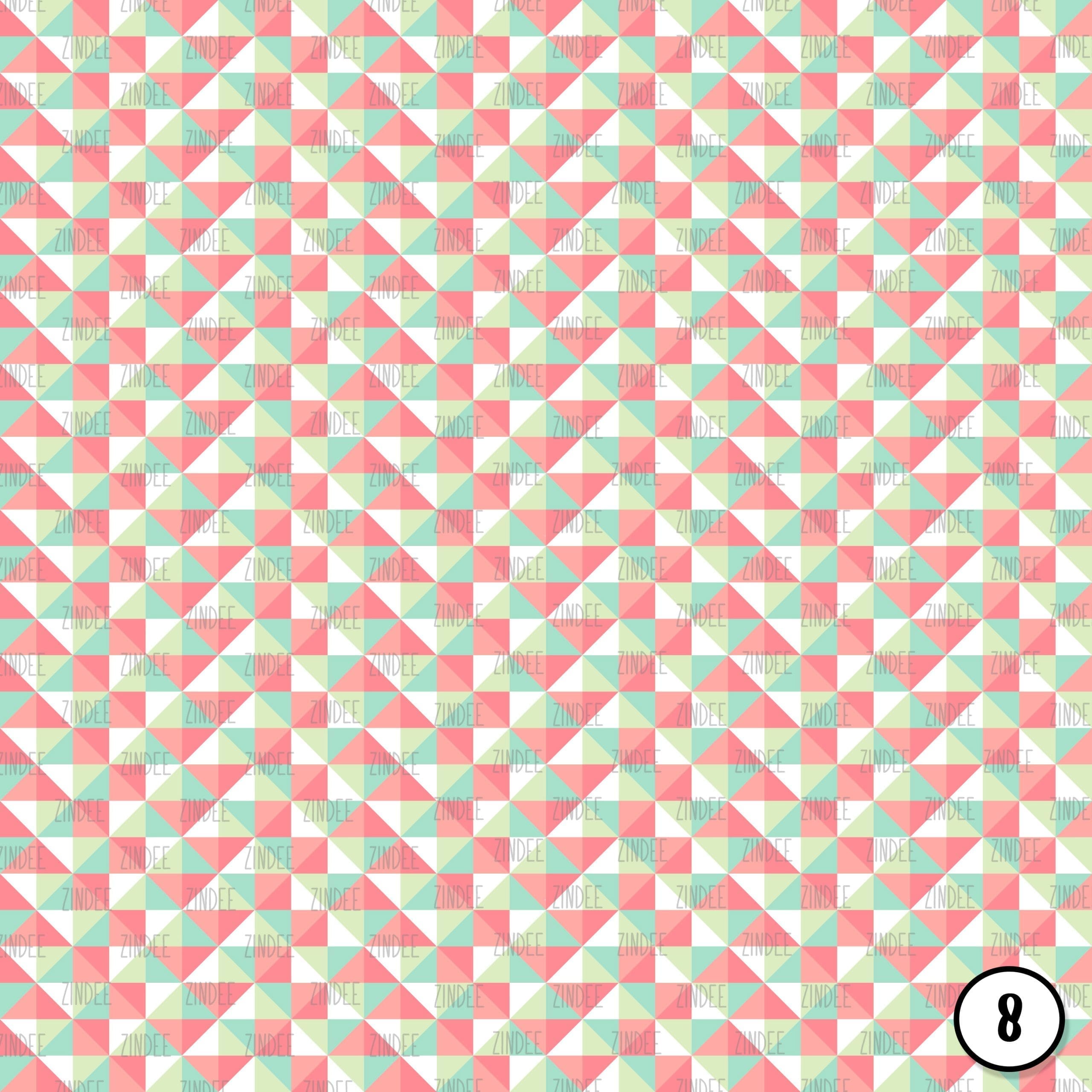 Geometric Peachy Mint Vinyl (vinyl) - Image 9