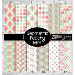 Geometric Peachy Mint Vinyl (vinyl)