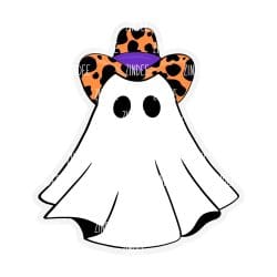Ghost Cowboy – Acrylic Keychain Blank (3") | Optional Sticker or UV DTF