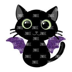 Bat Cat – Mini Acrylic Charm Blank (1.5") | Optional Sticker or UV DTF