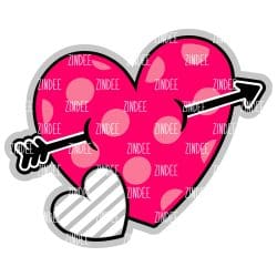 Heart with Arrow Sublimation Transfer
