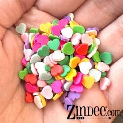 Alternative view of Heartfetti Polymer Clay