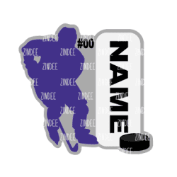 Hockey Tag – Acrylic Keychain Blank (3") | Optional Sticker or UV DTF
