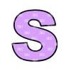 Letter S – Acrylic Keychain Blank (2") | Optional Sticker or UV DTF