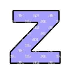 Letter Z – Acrylic Keychain Blank (2") | Optional Sticker or UV DTF