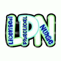 Licensed Practical Nurse – Acrylic Keychain Blank (3") | Optional Sticker or UV DTF