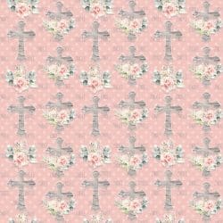Light Rustic Floral Cross Rose seamless (vinyl)