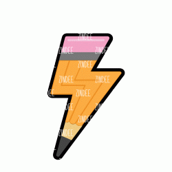 Lightning Pencil – Acrylic Keychain Blank (3") | Optional Sticker or UV DTF