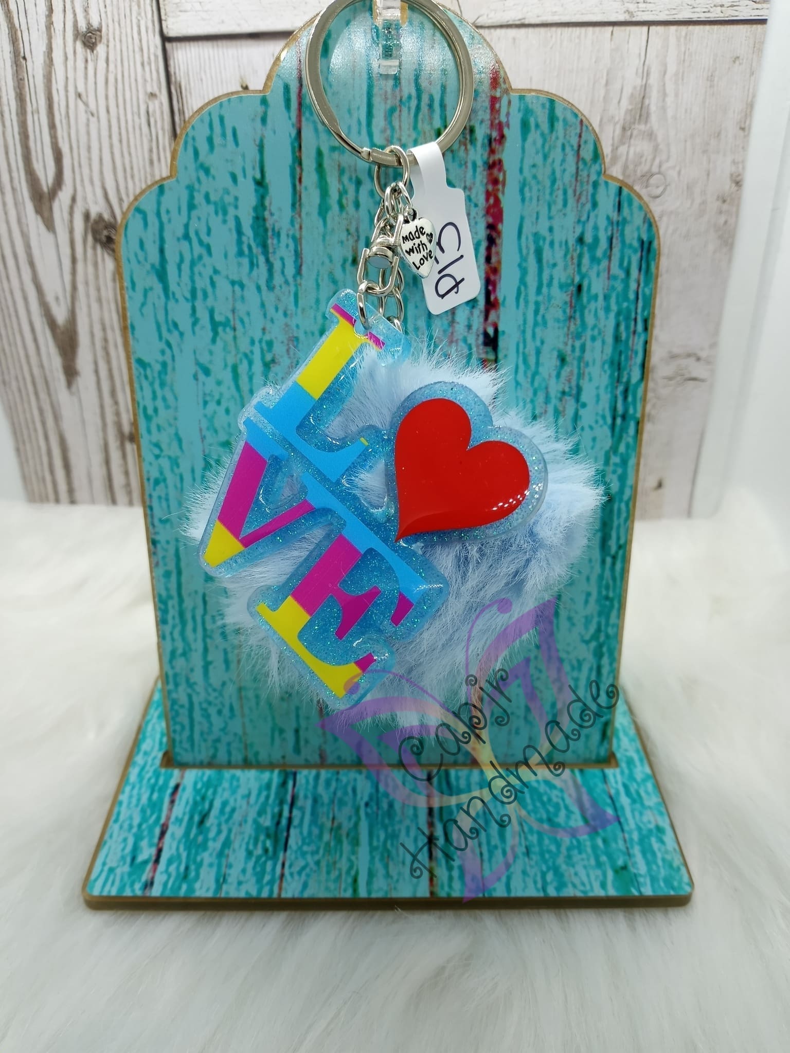 Love Heart – Acrylic Keychain Blank (3") | Optional Sticker or UV DTF - Image 4