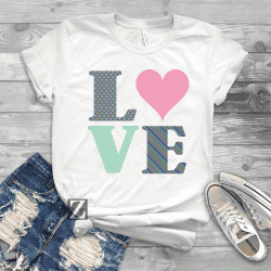 Alternative view of Love Stripes and Dots (Sublimation Transfer)